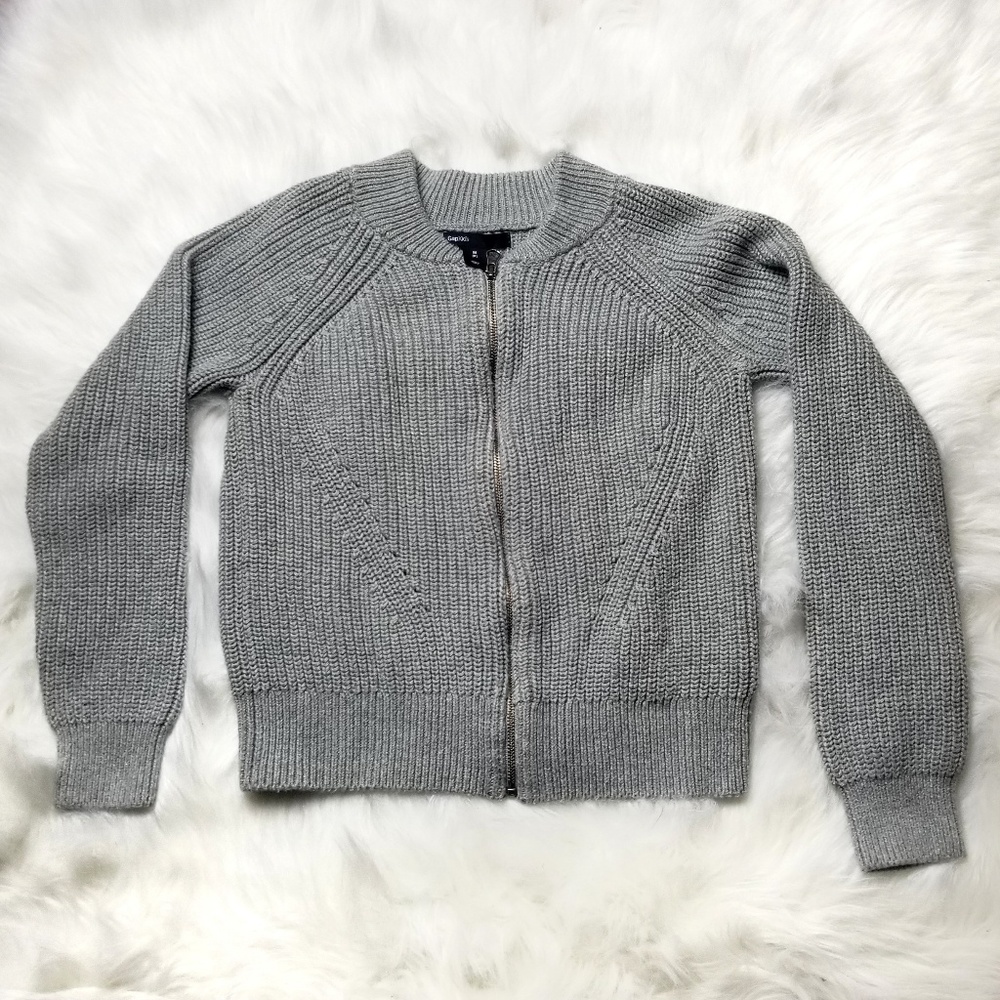 Baby Gap Sweater Zip Up Gray